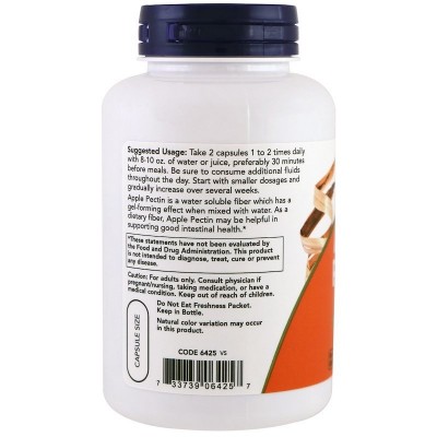 Pectina de Manzana, 700 mg, 120 cápsulas de Now Foods NOW Foods NOW-06425 Ayudas aparato Digestivo salud.bio