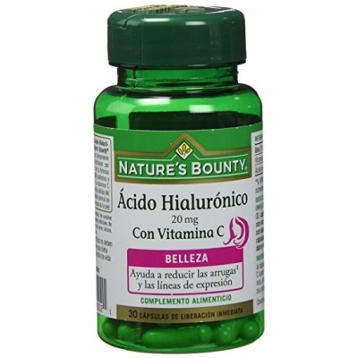 Ácido Hialurónico 20mg + Vitamina C 30 Cápsulas de Nature's Bounty NATURE´S BOUNTY 03599 Inicio salud.bio