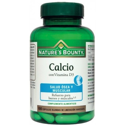 Calcio con Vitamina D3 (100 Cápsulas) de Nature's Bounty NATURE´S BOUNTY 03636 Inicio salud.bio