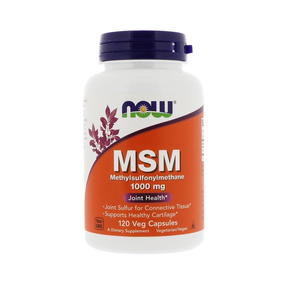 MSM, Metilsulfonilmetano, 1.000 mg, 120 cápsulas vegetales de Now Foods NOW Foods NOW-02120 Articulaciones, Huesos, Tendones ...