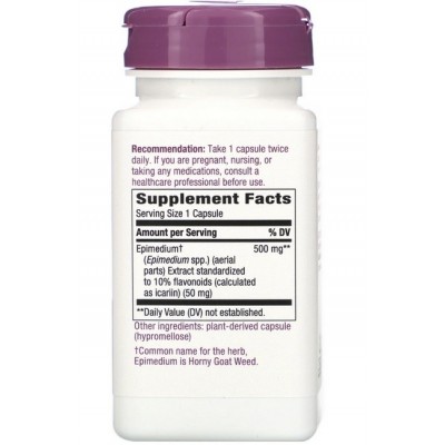 Semilla de Horny Goat, Estandarizado, 60 Cápsulas de Nature's Way Nature`s Way NWY-15311 Libido hombre y mujer salud.bio