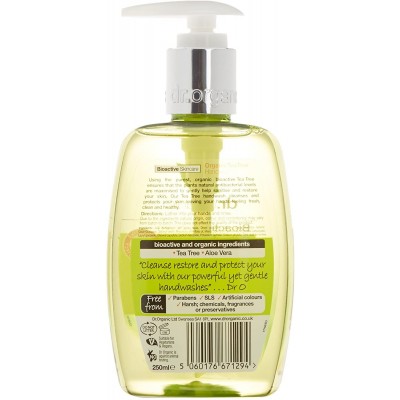 Jabon en Gel para manos Arbol Del Te Organico 250ml Dr Organic Doctor Organic DR00146 Cuidado externo e higiene salud.bio