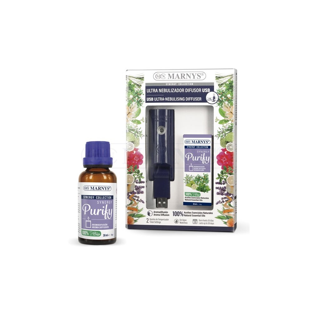 Combo USB Ultra nebulizador + Synergy Purify de Marnys Marnys COMBOAA995AE198 Aromaterápia salud.bio