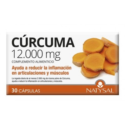 Cúrcuma con jengibre y pimienta negra (Ayuda a reducir la inflamación) 30 cápsulas de Natysal Natysal NAT-32719 Suplementos N...
