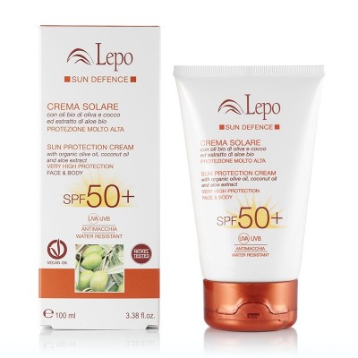 CREMA SOLARE SPF 50 con aceites de oliva, coco y aloe BIO de Lepo Lepo LEP41678 Cosmética Natural salud.bio