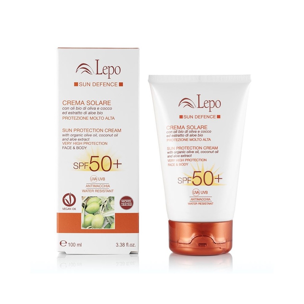 CREMA SOLARE SPF 50 con aceites de oliva, coco y aloe BIO de Lepo Lepo LEP41678 Cosmética Natural salud.bio