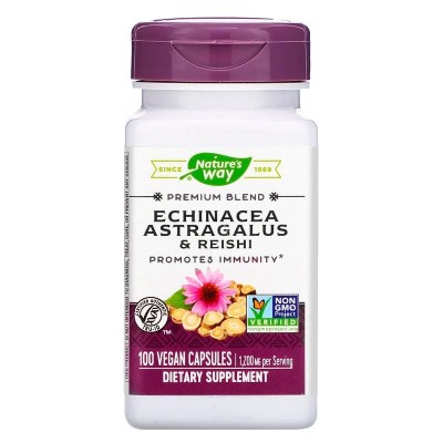 Echinacea Astragalus & Reishi, 1,200 mg, 100 Vegan Capsules de Nature's Way Nature`s Way NWY-00413 Sistema inmunitario salud.bio