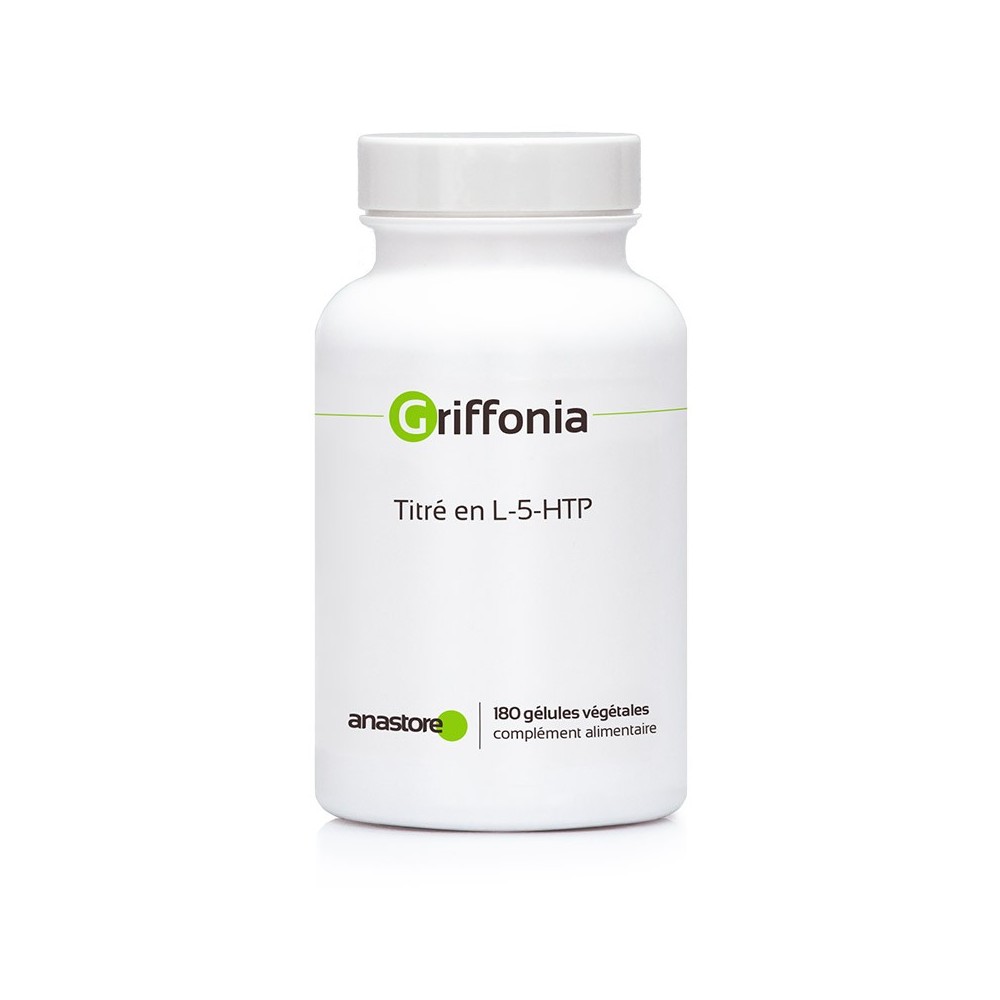 Griffonia Simplicifolia Titulado L5-HTP 180 cápsulas de Anastore Bio Anastore PP18 Estados emocionales, ansiedad, estrés, dep...