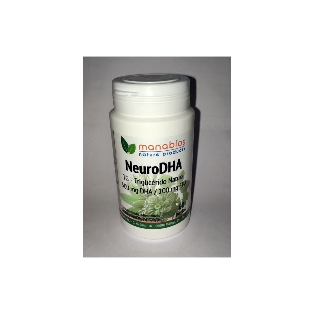 Neuro DHA 50% TG perlas 1000mg de Manabíos Manabios 111639 Complementos Alimenticios (Suplementos nutricionales) salud.bio