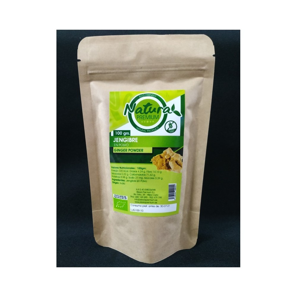 Jengibre en polvo BIO de Natura Premium - Super Alimentos Stevia Premium  Super Alimentos salud.bio