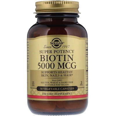 Biotina 5000 mcg (Biotin) de Solgar SOLGAR  Vitaminas y Minerales salud.bio