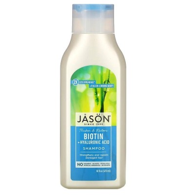 Pure Natural Shampoo, restaurador de Biotina, 16 fl oz (473 ml) de Jason Natural JASÖN JAS-07005 Jabones y Geles Naturales sa...