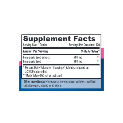 Fenogreco (Fenugreek Alholvas) 600 mg - 120 Tabs de Haya labs Haya Labs HAY-15400 Ayuda Glucemia y Diabetes salud.bio