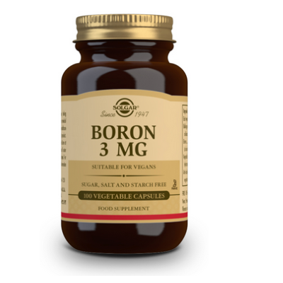 Boro 3 mg - 100 Cápsulas vegetales de Solgar SOLGAR 1001778 Vitaminas y Minerales salud.bio