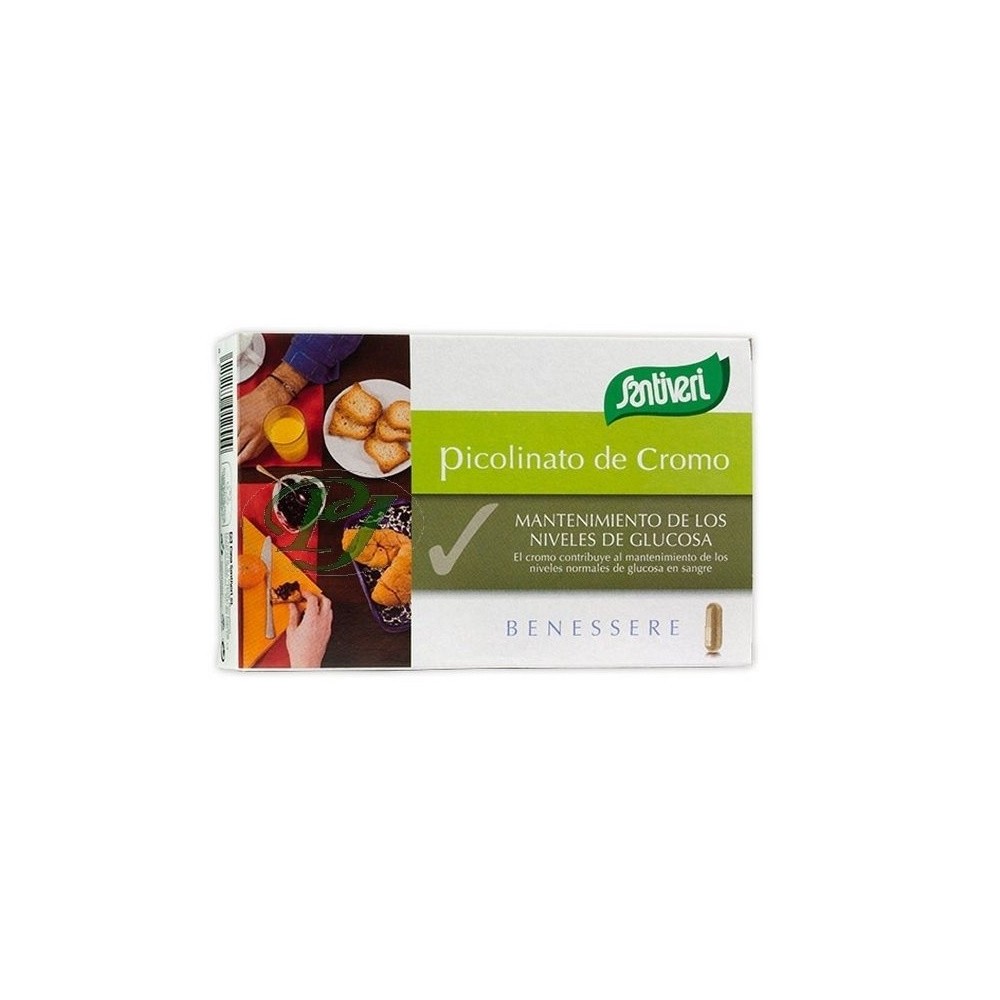 Picolinato de Cromo 200mcg (40 cápsulas) de Santiveri Santiveri  39440002 Ayuda Glucemia y Diabetes salud.bio