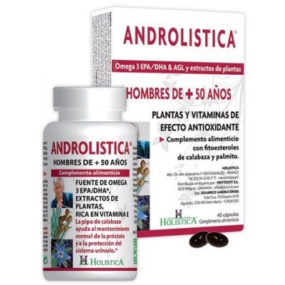 ANDROLISTICA 90 Caps Hombres +50 de Holistica Holistica 3477280000391 Libido hombre y mujer salud.bio