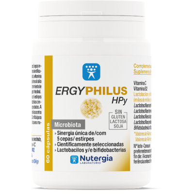 ERGYPHILUS HPy Probióticos para el equilibrio de la mucosa gástrica de Nutergia Nutergia ERGYPHILUS HPy 60 Ayudas aparato Dig...