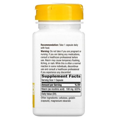 Niacin, Vitamina B3, 100 mg, 100 Capsules de Nature's Way Nature`s Way NWY-40470 Vitamina B salud.bio