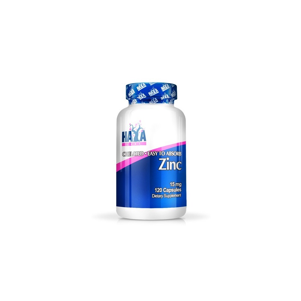 Zinc Quelado 15 mg 120 Caps de Haya labs Haya Labs 14805 Sistema inmunitario salud.bio