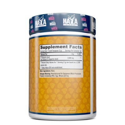 Ácido D-Aspártico puro 100% 200g de Haya labs Haya Labs 16322 Gainers: Los Mejores Suplementos Para Ganar Masa Muscular salud...