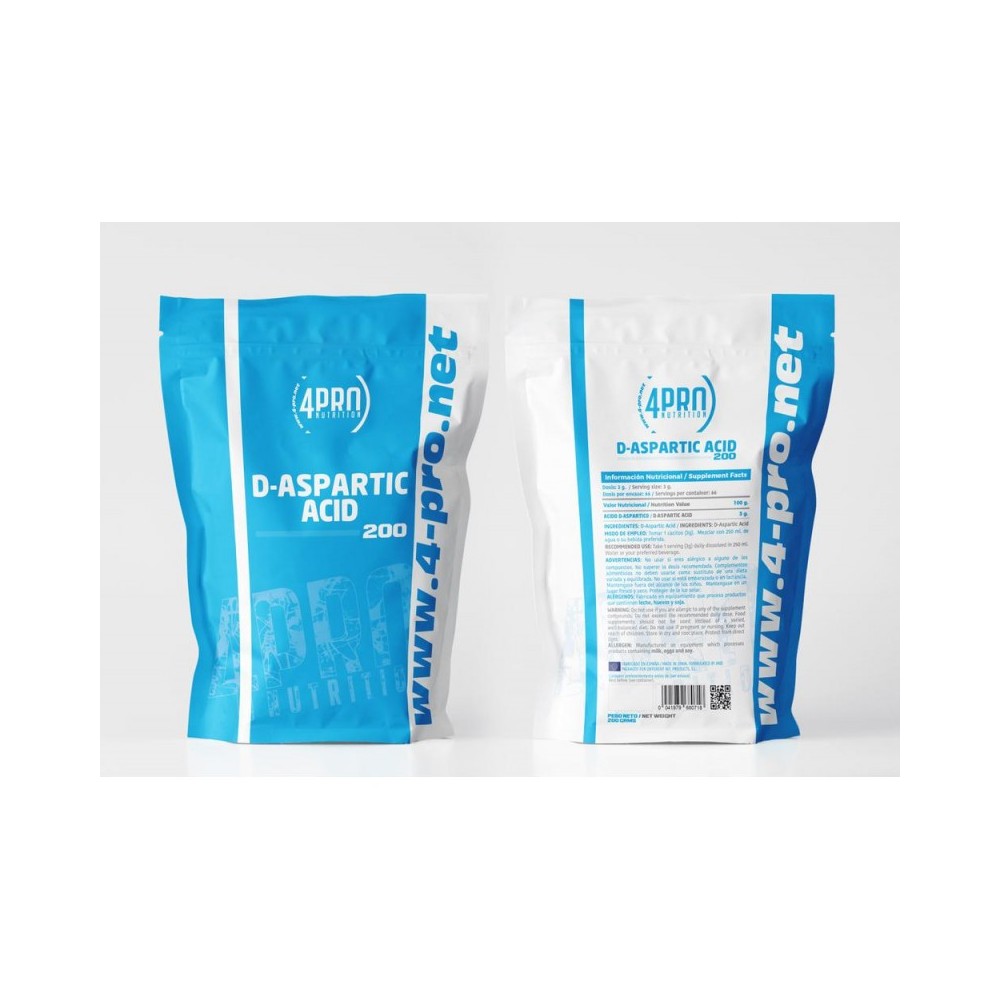 Ácido D-Aspártico 200g de 4-PRO 4-PRO 4PR4210 Gainers: Los Mejores Suplementos Para Ganar Masa Muscular salud.bio