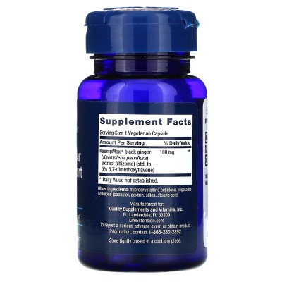 Refuerzo sexual vascular para hombres, 30 cápsulas vegetales de Life Extension Life Extension LEX-22093 Libido hombre y mujer...