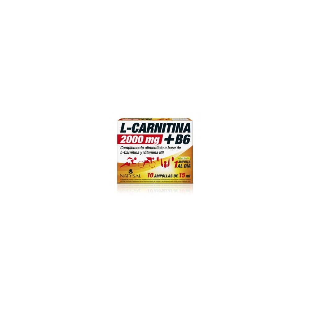 L-Carnitina 200mg + Vitamina B6 de Natysal Natysal 13518 Quemagrasas y similares salud.bio