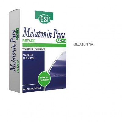 Melatonin pura Retard (Melatonina) 1,9 mg (60 Comprimidos) de ESI ESI ESI-19011095 insomnio y descanso salud.bio