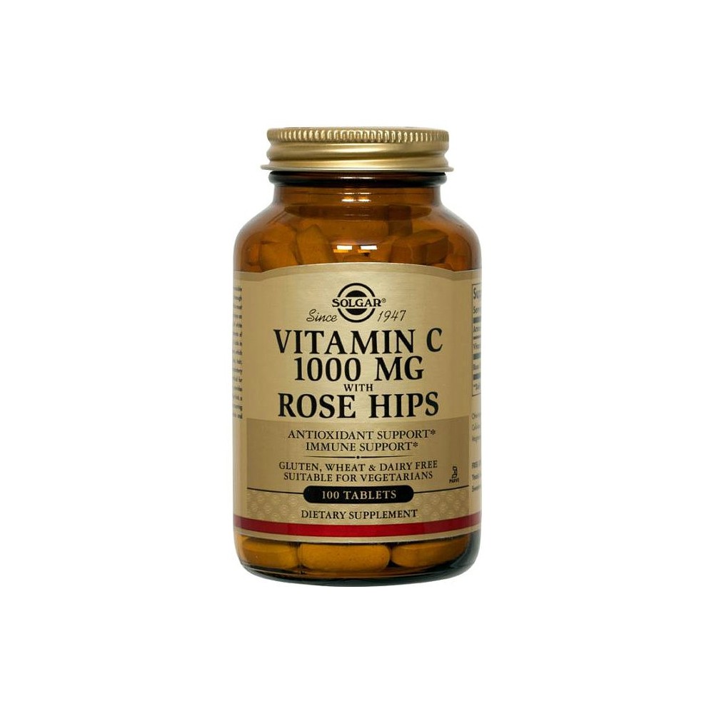 Vitamina C 1000 mg. With Rose Hips en comprimidos de Solgar SOLGAR  Vitamina C salud.bio