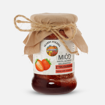 MIEL con Fresa (honey with strawberry) 360g de la Polinesia India Cosmetec and food 5903991430922 Miel, Polen, Jalea Real, Pr...