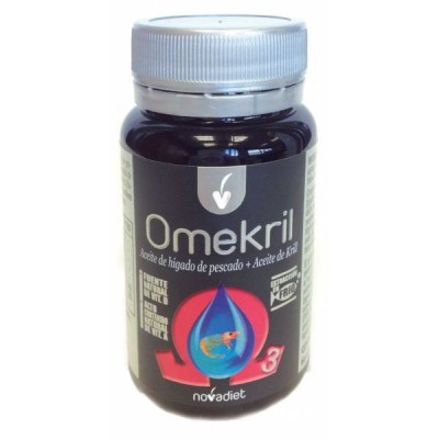 Omekrill de NovaDiet 60 cápsulas blandas Novadiet 10033 Ayudas niveles Colesterol y Trigliceridos salud.bio