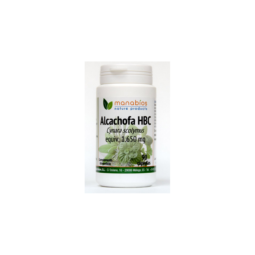 Alcachofa HBC (Artichoke) en 50/90/200 cápsulas 1650mg. de Manabios Manabios  Higado y sistema hepatobiliar salud.bio