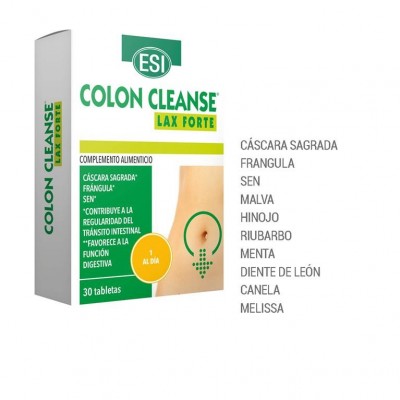 COLON CLEANSE Lax FORTE 30 Tabletas de ESI ESI ESI-39010211 Laxantes salud.bio