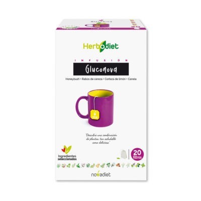 GLUCONOVA HERBODIET infusión 20 filtros de novadiet Novadiet NOV-00513 Ayuda Glucemia y Diabetes salud.bio