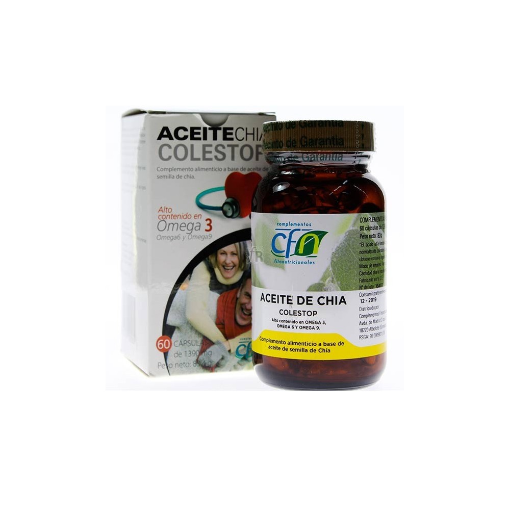 Aceite de CHIA COLESTOP Omega 3, 6, 9 de CFN CFN - CFN Complementos Fitonutricionales S.L. 2001274 Ayudas niveles Colesterol ...
