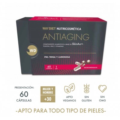 ANTIAGING 60 Cápsulas 120mg de WAY DIET LAB WAY DIET LABORATORIO WDT 00166 Nutricosmética salud.bio