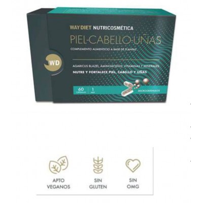 PIEL - CABELLO - UÑAS 60 Cápsulas de WAY DIET LAB WAY DIET LABORATORIO WDT 00170 Nutricosmética salud.bio