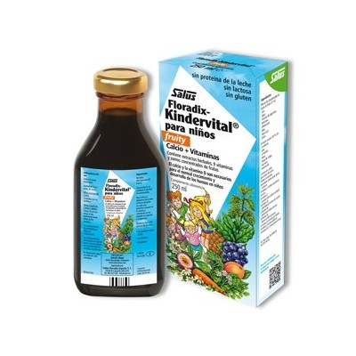 Salus Floradix-Kindervital fruity para niños Salus SAL-33557 Vitaminas y Multinutrientes salud.bio