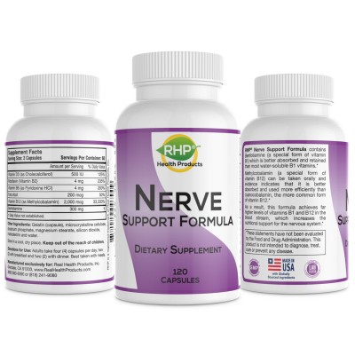 Nerve support formula de RHP Health Products Real Health Products 852029007009 Estados emocionales, ansiedad, estrés, depresi...