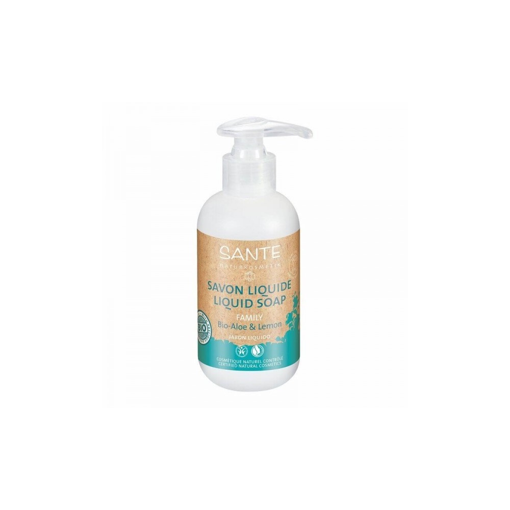 Jabón líquido manos Bio-Aloe & Limón 500ml Sante Sante Naturkosmetik  4261013937 Cuidado externo e higiene salud.bio