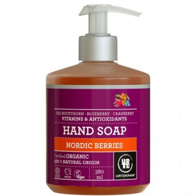 Jabón manos frutos rojos Urtekram 380 ml  Urtekram  0071011569 Cuidado externo e higiene salud.bio