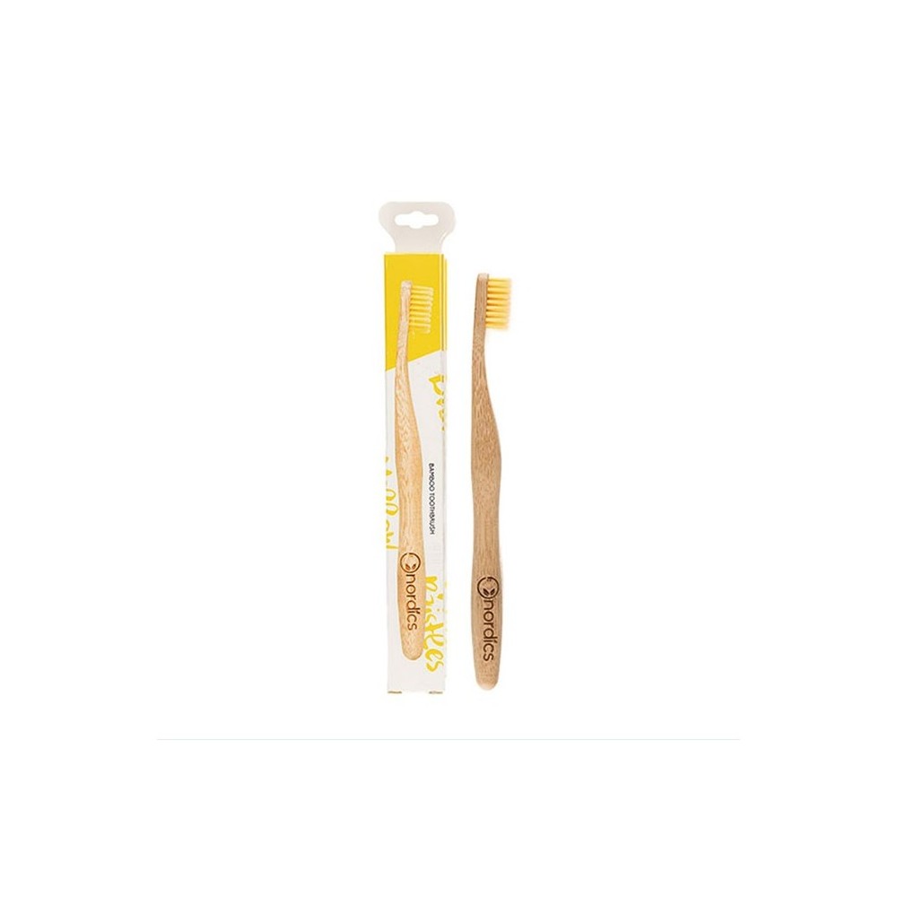 Cepillo dental Biodegradable de BAMBU adultos de nordics Nordics 1076-002 Dentrificos , Pasta de Dientes salud.bio