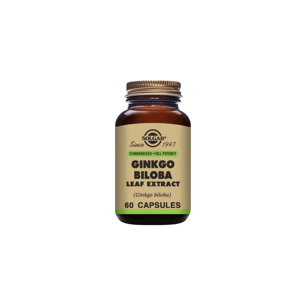 Ginkgo Biloba Extracto de Hoja (Ginkgo biloba) - 60 Cápsulas vegetales de Solgar SOLGAR SOL-0621 Sistema circulatorio salud.bio