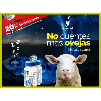 Pack 2 Melatonova con Melatonina de 1.9mg y plantas de Novadiet Novadiet 10030 insomnio y descanso salud.bio