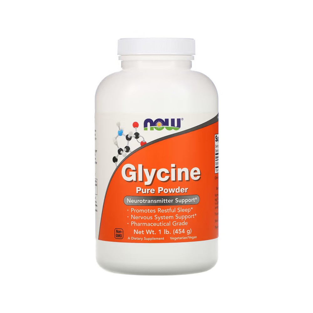 Glicina 100% Polvo Puro 454 gr (1 lb) de NOW Foods NOW Foods NOW-00225 Aminoácidos salud.bio