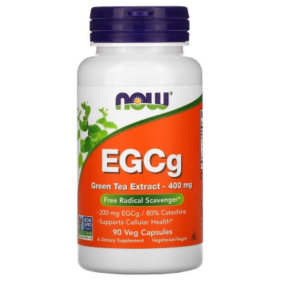 EGCG, Extracto de té verde, 400 mg, 90 cápsulas vegetales de Now Foods NOW Foods NOW-04753 Termogénicos, Energético (Activado...