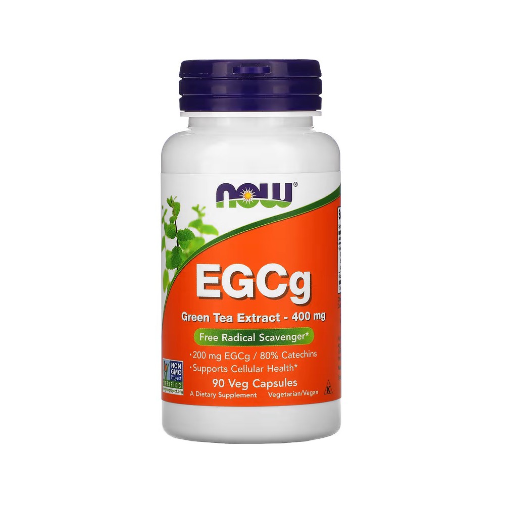 EGCG, Extracto de té verde, 400 mg, 90 cápsulas vegetales de Now Foods NOW Foods NOW-04753 Termogénicos, Energético (Activado...