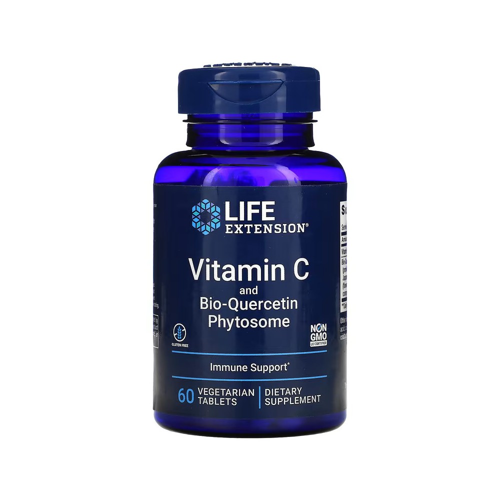 Vitamina C y fitosoma de bioquercetina de Life Extension Life Extension  Antioxidantes salud.bio