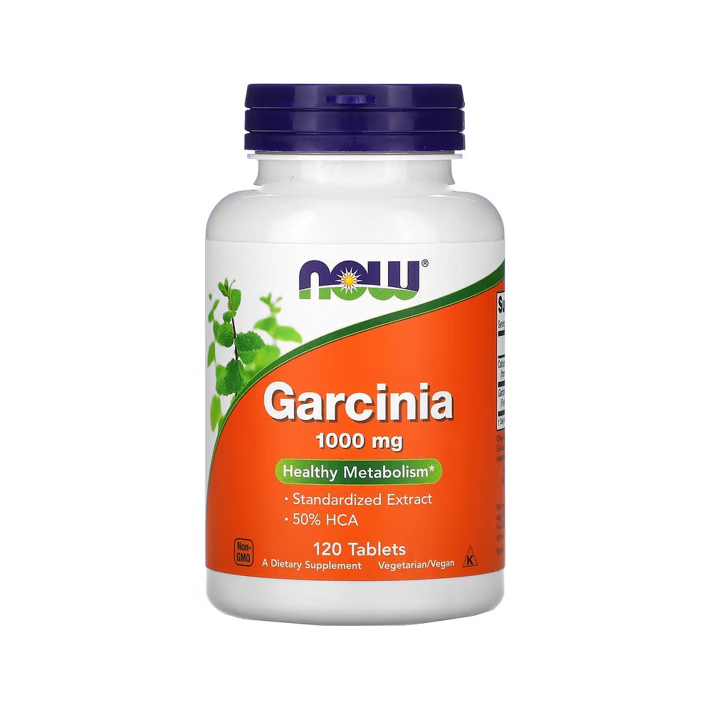 Garcinia, 1000 mg, 120 comp. Hidroxicitrato (HCA) 500mg de NOW Foods NOW Foods NOW-01435 Ayuda Glucemia y Diabetes salud.bio