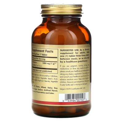 L-Arginina, Forma libre, 1000 mg, 90 comprimidos de Solgar SOLGAR SOL-00150 Aminoácidos salud.bio